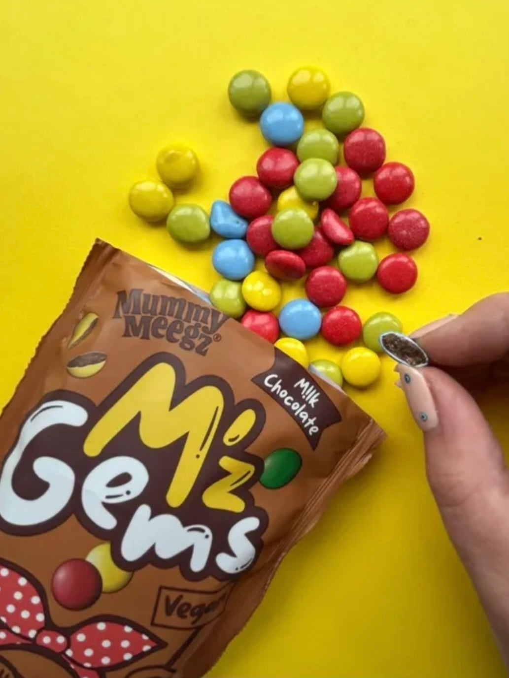 M’Z GEMS – Creamy M!lk Chocolate in a crunchy shell.